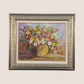 Signed Floral Watercolor