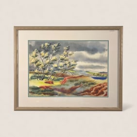 "Spring Willows" Wisconsin Watercolor (Joseph Bradley)