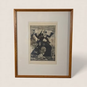1985 Etching Titled Birdbrain (Warrington Colescott, 1921-2018)