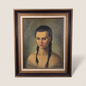 Katherine Harley (California/Wisconsin) Oil on Canvas Portrait of a Woman