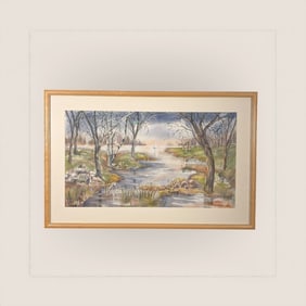 Esther Ware (Wisconsin) Watercolor Landscape