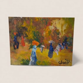 Emil Glocar (1906 - 1985, Czechoslovakia/Ohio/Wisconsin) Oil on Paper Dated 1982