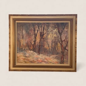 Emil Glocar (1906 - 1985, Czechoslovakia/Ohio/Wisconsin) Monumental Forest Scene