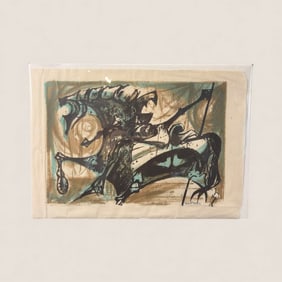 Dean Meeker (1920 - 2002, Wisconsin) Serigraph "Don Quixote"