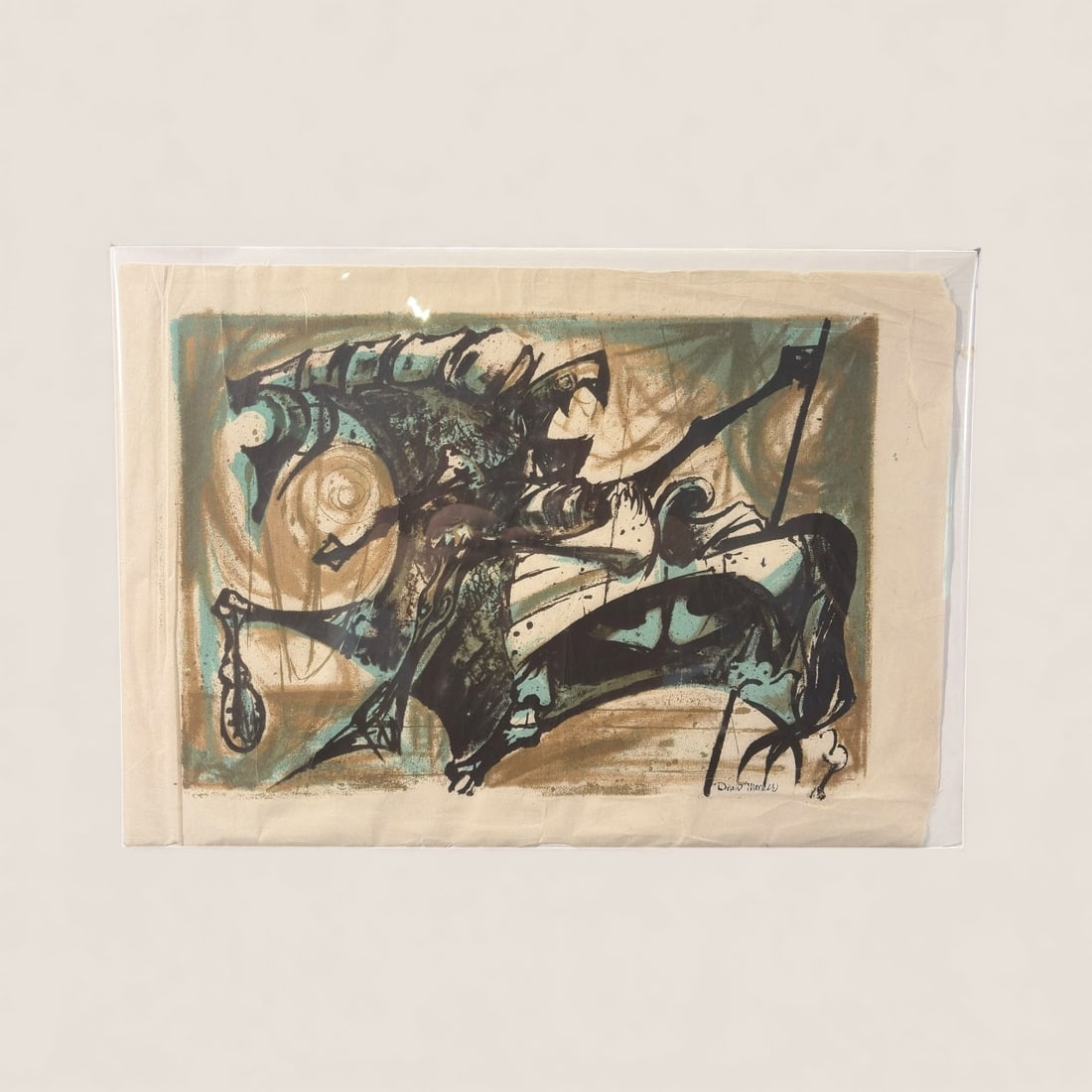 Dean Meeker (1920 - 2002, Wisconsin) Serigraph "Don Quixote" (1 of 2)