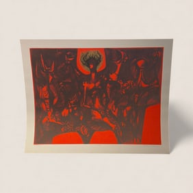 Dean Meeker (1920 - 2002, Wisconsin) Serigraph "Florborico de Mexico"