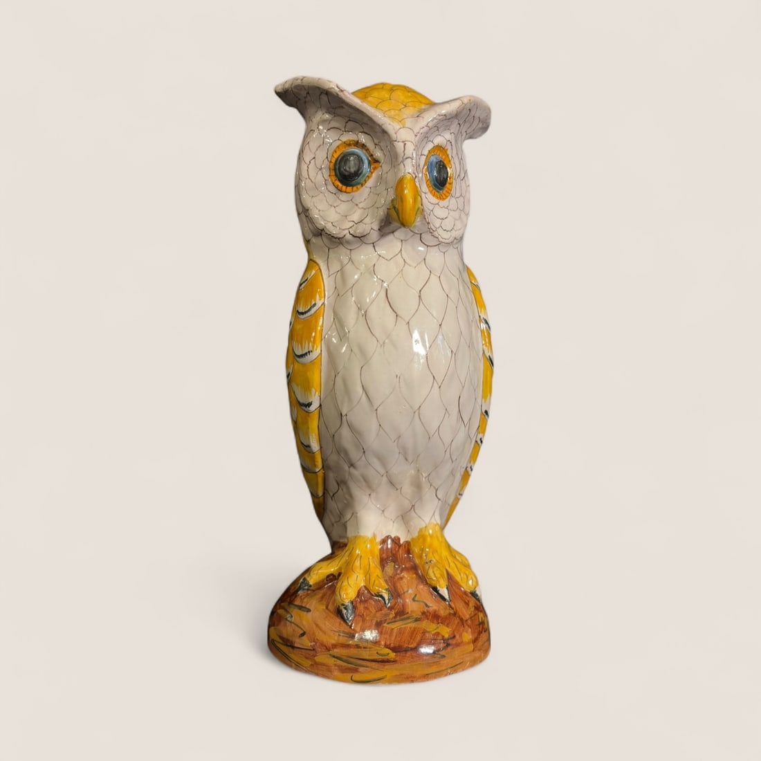 Kenilworth Studios Quimper Owl: A 10 inch tall Kenilworth Studios France Quimper owl. Excellent condition