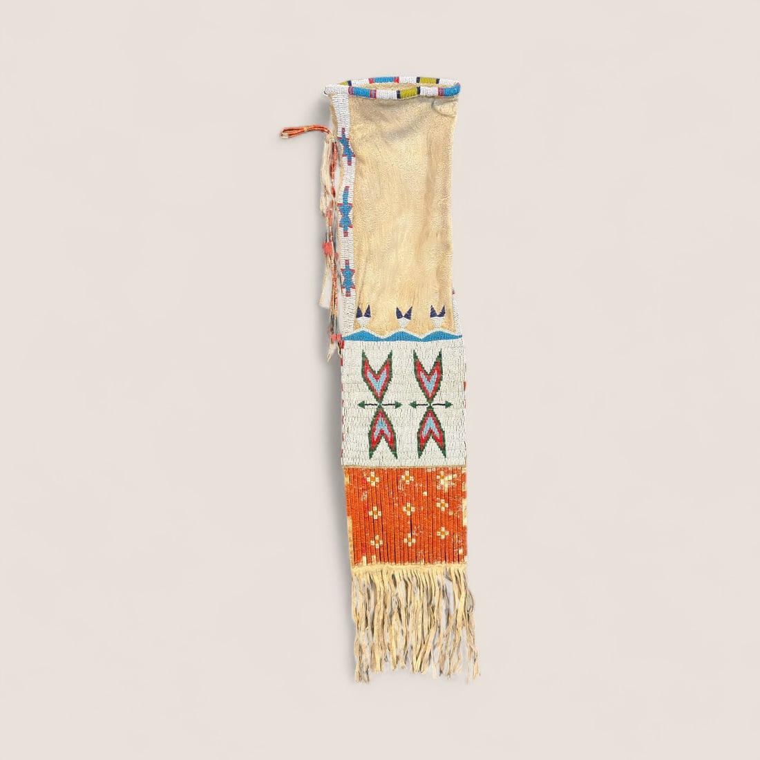 Plains Native American Beaded & Quilled Tobacco Bag (1 of 3)