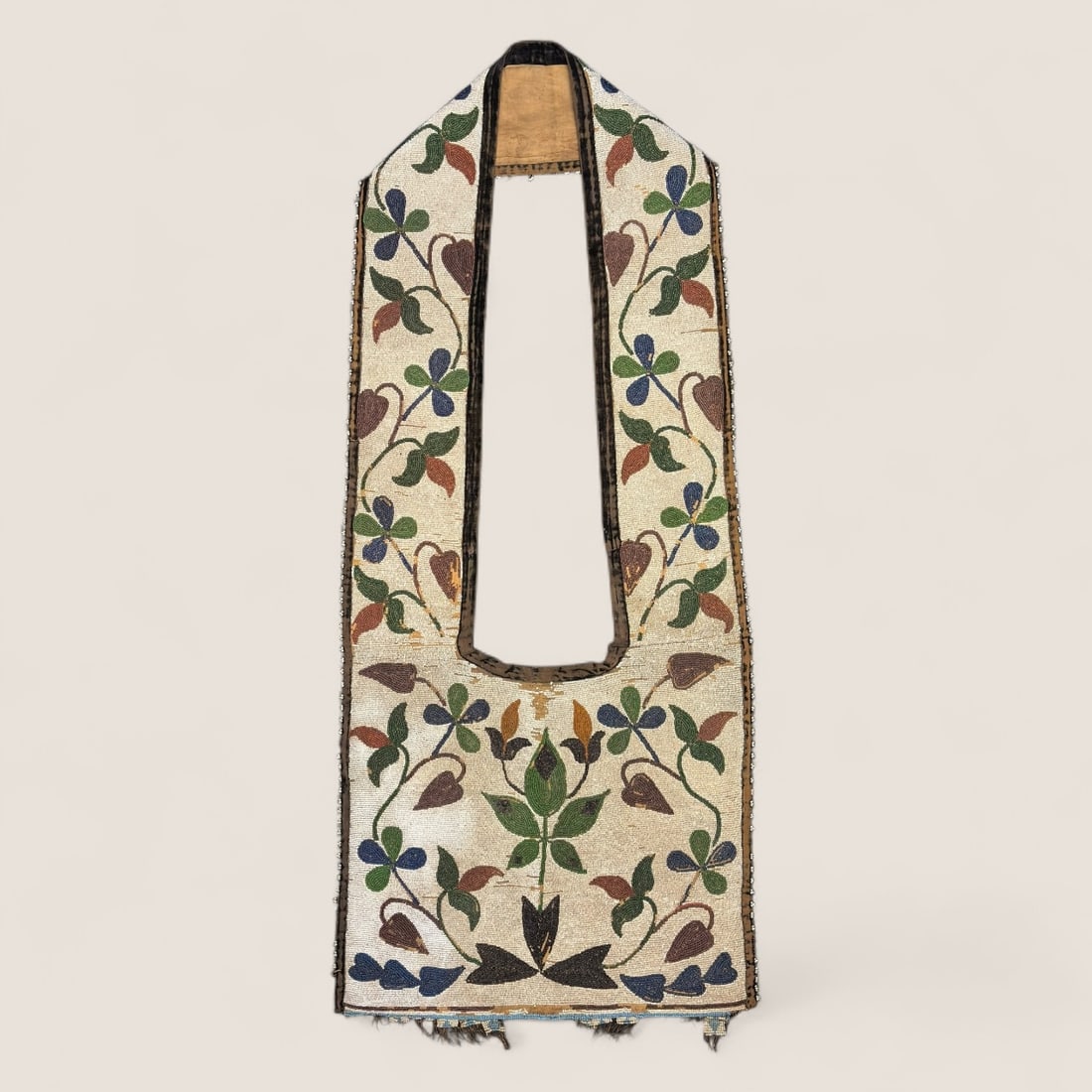 Early Great Lakes Applique Beaded Bandolier Bag (Chippewa) (1 of 3)