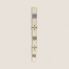 Rare Sioux Childs Beaded Blanket Strip