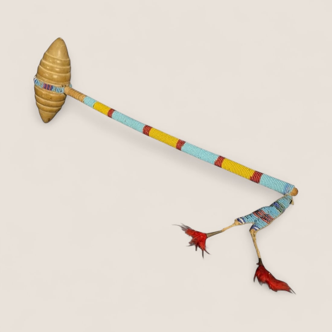 Northern Plains Beaded Stone-Headed Club (1 of 3)