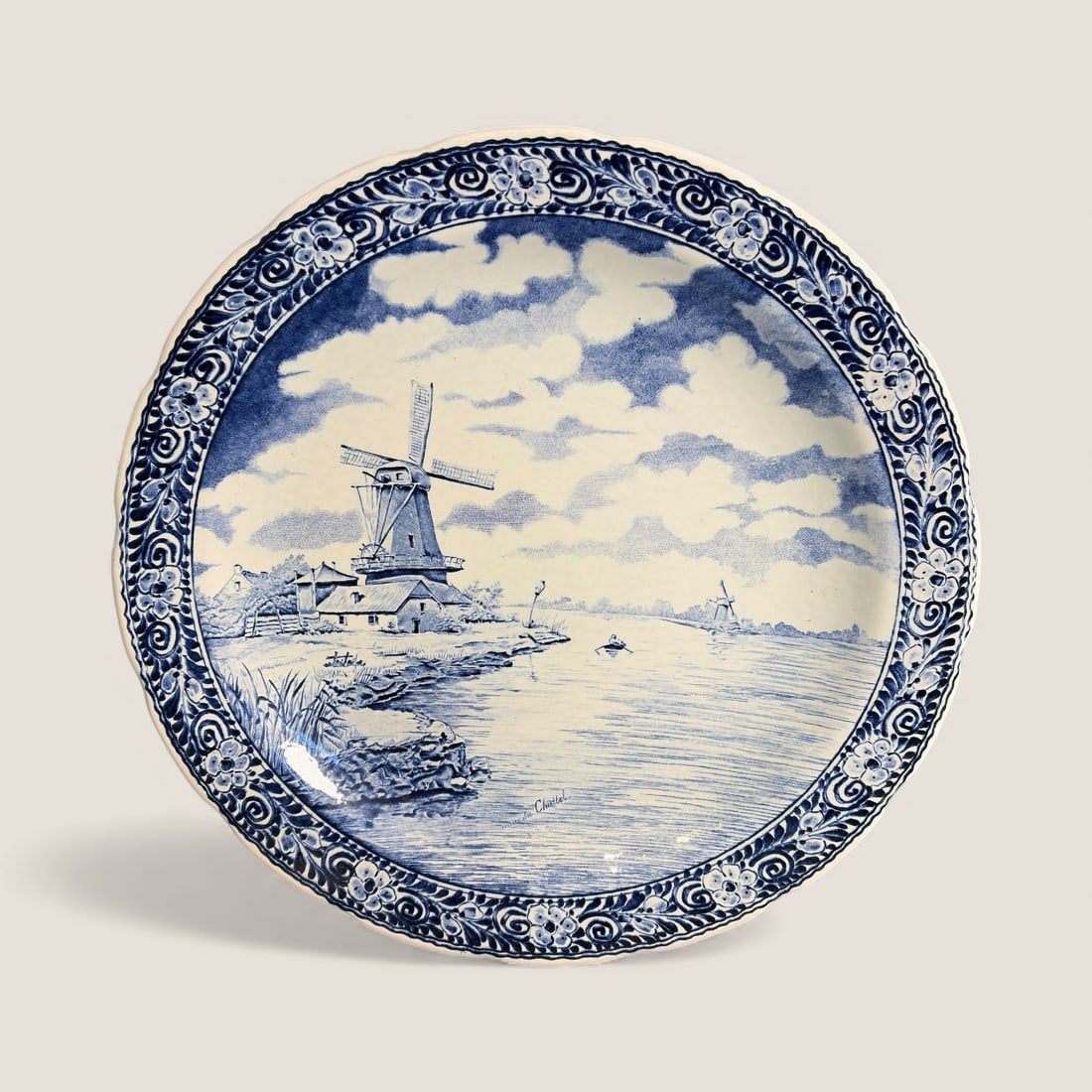 Large Royal Sphinx Boch Delfts Charger (1 of 2)