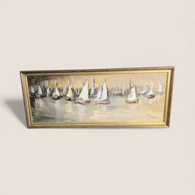 Oil Painting On Board By Listed Artist " H.H. Tsai "