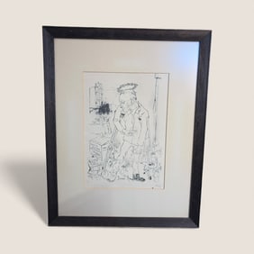 George Grosz Litho. " The Hypochondriac ".