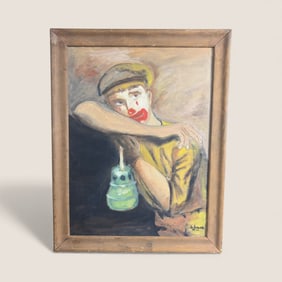 Oil On Board Painting Signed " Weaver 68 "