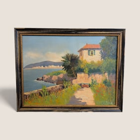 1920,s Signed Impressionist Oil On Canvas Painting