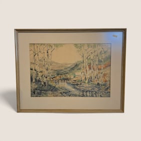 Swedish Landscape Painting By Hultgren