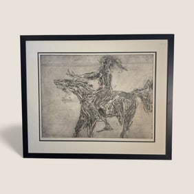 Artist On Horse Artist Proof C. Taylor