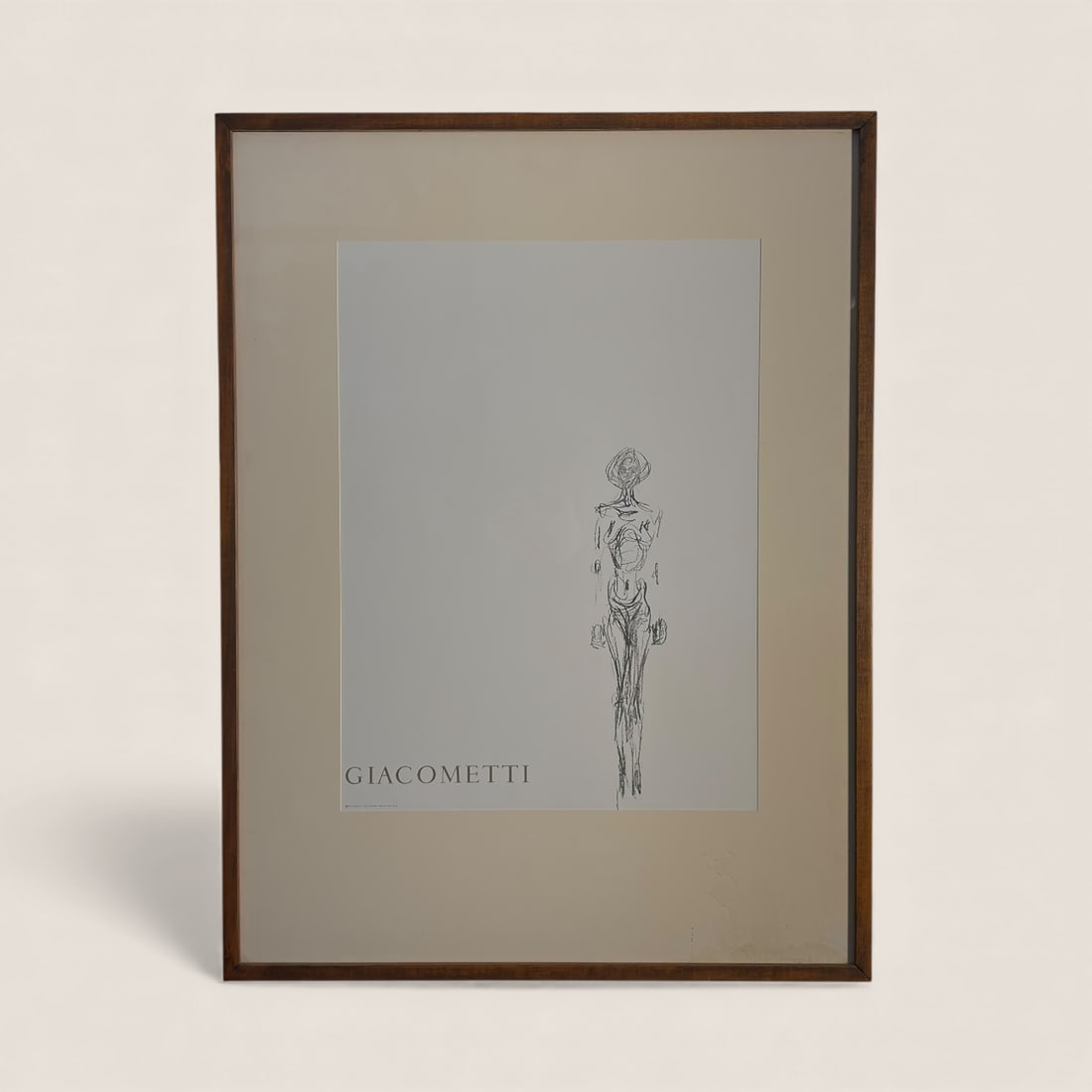 Original Lithograph " Woman Standing " by Alberto Giacometti: Original 1961 lithograph by Swiss artist " Alberto Giacometti ". 24 x 32 Ziebarth's is pleased to offer in-house shipping on all items purchased in our auctions. You can arrange for in-house shipping