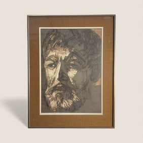 Dean Meeker Lithograph - Self Portrait