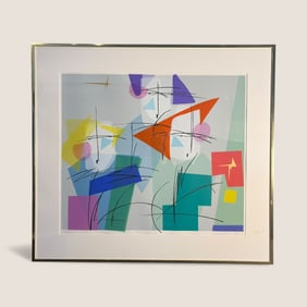 Signed And Titled Lithograph, " L. Wright "
