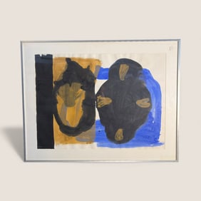 Mandel LLedos 1989 Acrylic And Ink On Paper.  " Natura Morta "