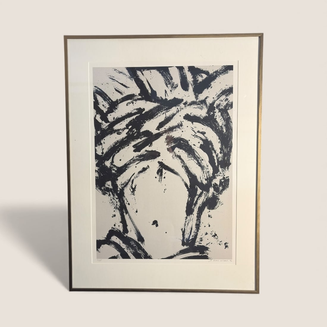 Gerard Titus-Carmel 2 Color Serigraph: A " Gerard Titus-Carmel "original 2 color serigraph. " Nielle IV ". 32 1/4 x 24 1/4 frame size. Numbered 51/55 Ziebarth's is pleased to offer in-house shipping on all items purchased in our auctions.