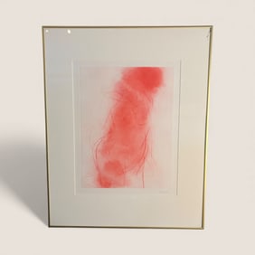 Red Silhouette Serigraph by " Claude Garache " French 1930