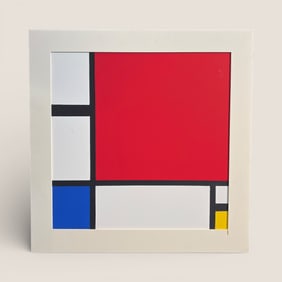 Modern Art Signed P.M. (Piet Mondrian)