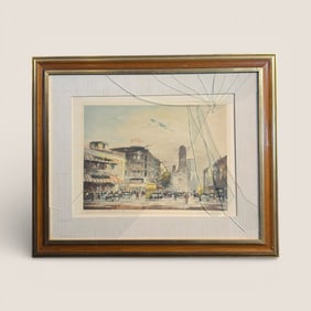 Signed Lithograph Post WWII Berlin