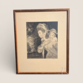 Antique Etching Signed " Swenson "