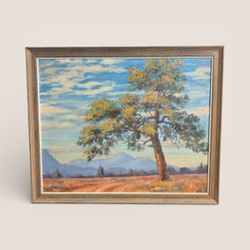 Oil On Board Painted By " A.L. Rowell " Riverside California