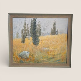 Unsigned Oil Painting On Panel