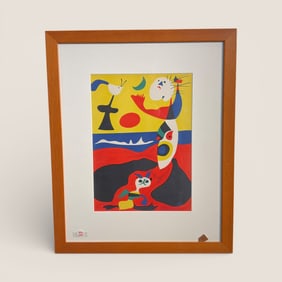 Joan Miro Original Lithograph & Pochoir " Lete "