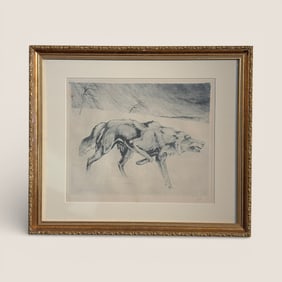 Signed Drawing Of A Wolf