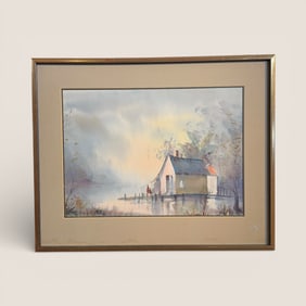 Impressionist Style Brushwork Watercolor By " Nestor Fruge "