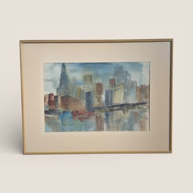 Signed " Josephine Woodbury " Watercolor