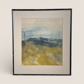 Landscape Watercolor Signed " Myrth "