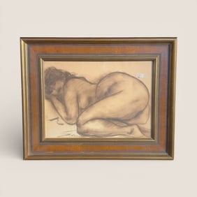 " Moses Soyer " Nude Woman Drawing