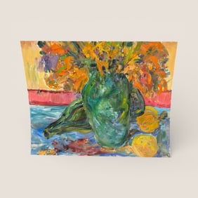 Oil On Card Stock Signed Painting