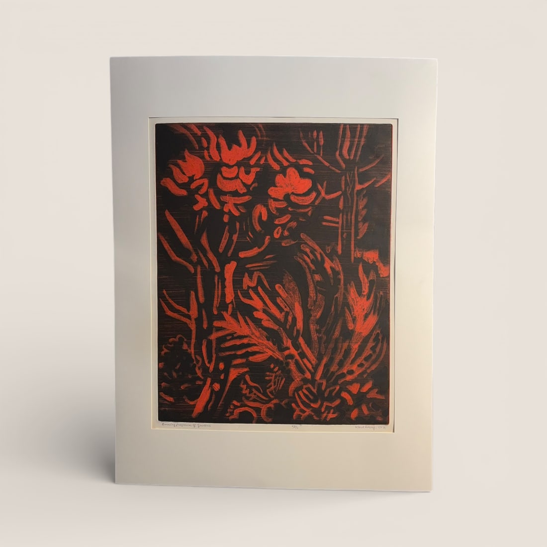 Art By " Karl Schrag , 1963 " Signed And Numbered 43/.50: Nice signed and numbered art by " Karl Schrag ". itled " Evening Fragrance Of Gardens ". 29 x 22. mUnframed Ziebarth's is pleased to offer in-house shipping on all items purchased in our auctions. You