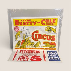 Clyde Beatty Cole Bros. Circus Poster