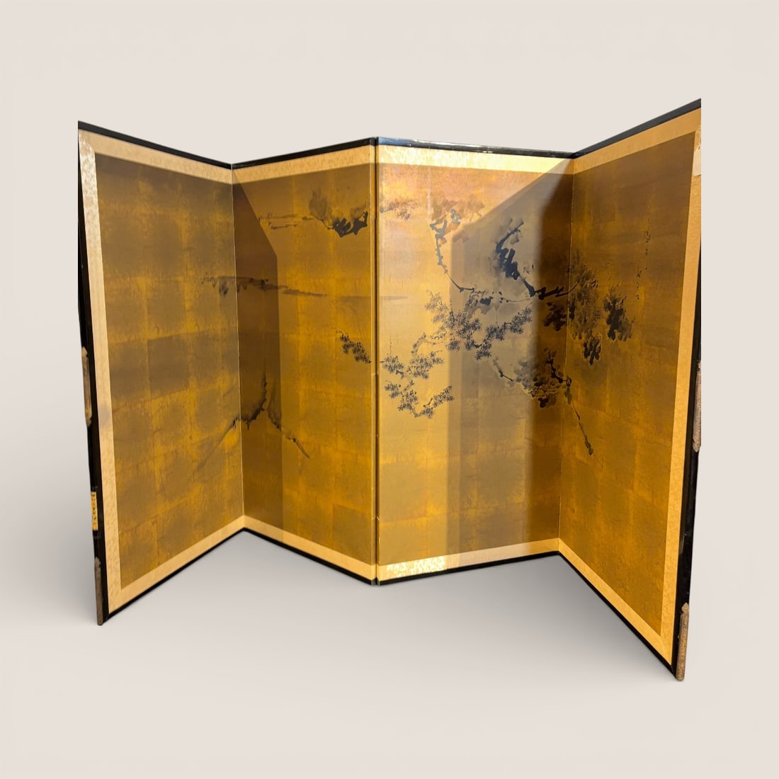 Hand Painted 4 Panel Japanese Screen (1 of 1)