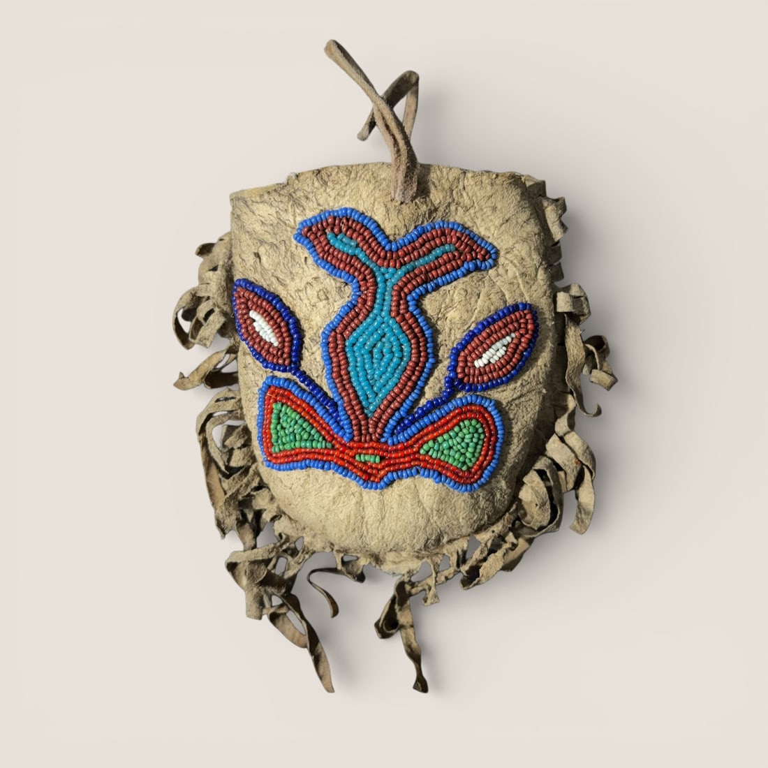 Early Santee Sioux Beaded Pouch With Fringe (1 of 2)