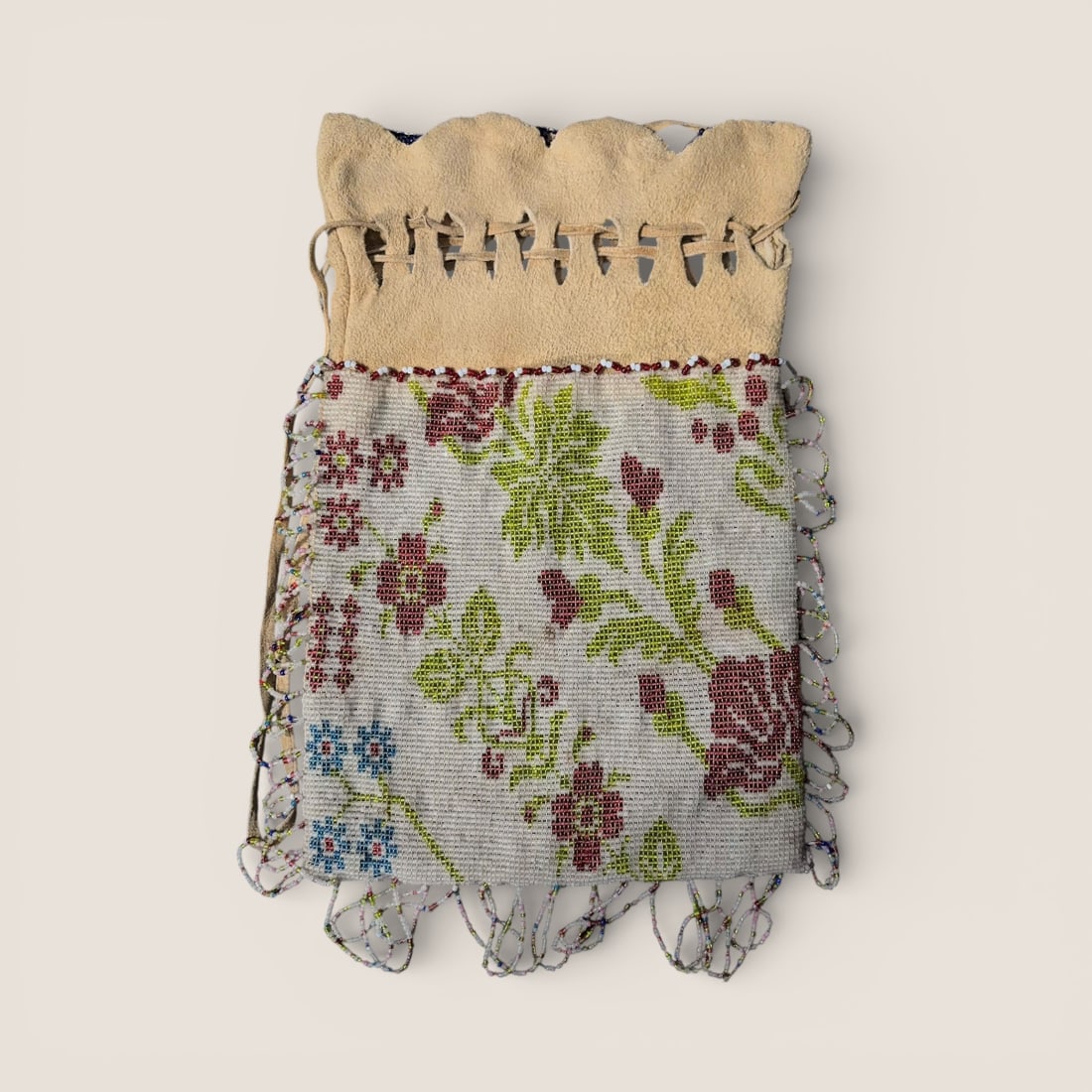 Loom Beaded Drawstring Top Bag (1 of 2)