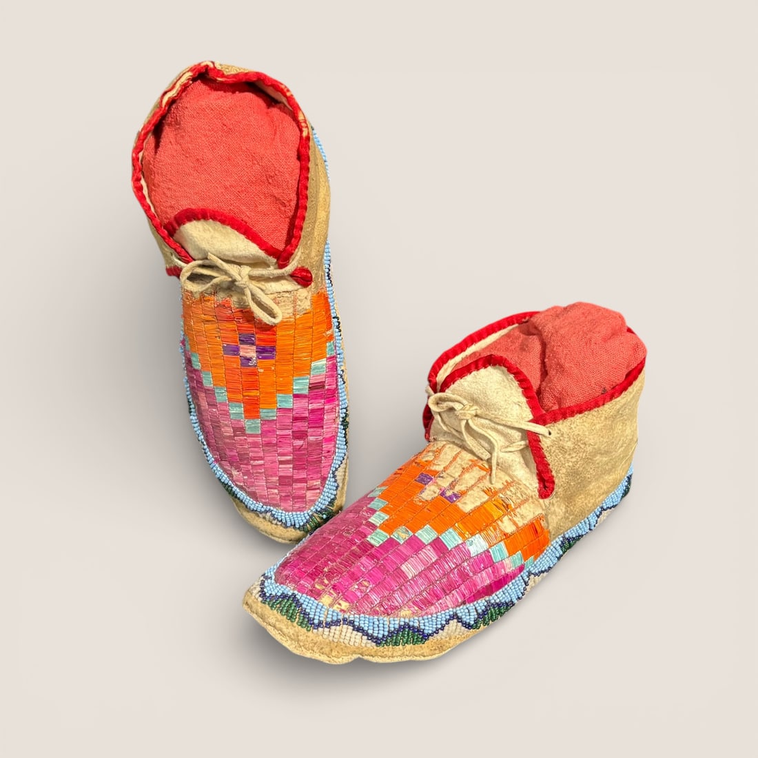 Fine Pair of Fully Quilled Moccasins (1 of 3)