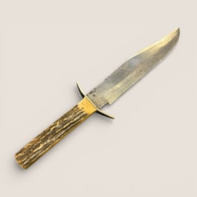Large Stag Handle Bowie Knife