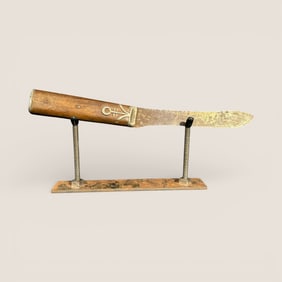 10 1/4 Inch Lead Inlay Handle Knife