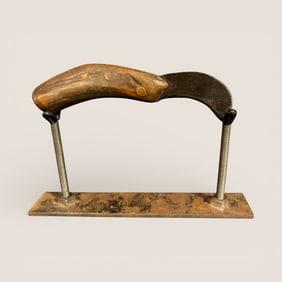 Primitive 19th Century Bone Handled Hook Knife