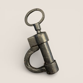 Large Cast Iron Scandinavian Jail Prison Padlock With Key